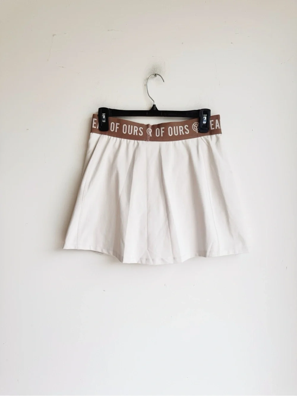 Year of Ours Logo Waistband Skort White Athletic Tennis Golf Skirt Size M